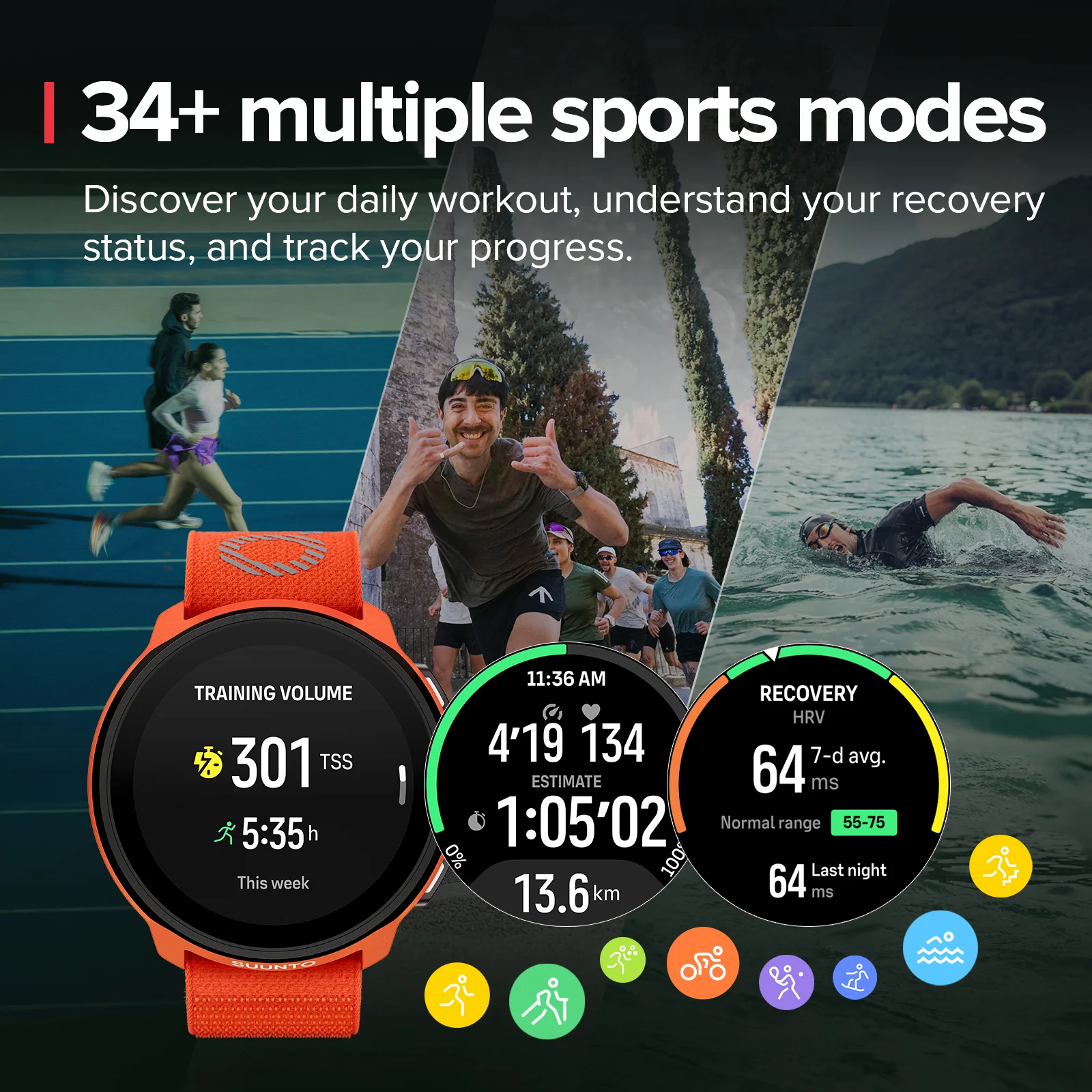Suunto Run Coral Orange - Image 8